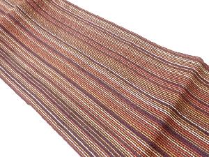 縞模様織出し夏用名古屋帯